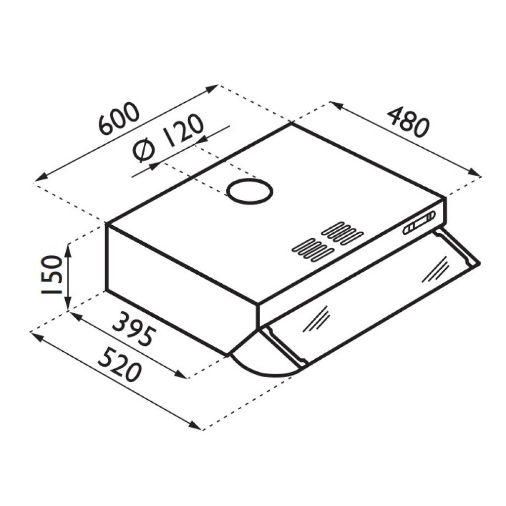 Подвесная вытяжка Ardesia Basic-f 50 x